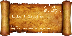 Hilbert Szabina névjegykártya