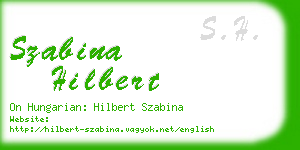 szabina hilbert business card